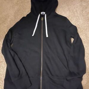 Plain black zip up jacket